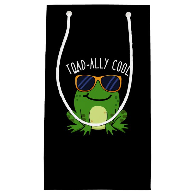 Petit Sac Cadeau Aujourd'hui Cool Funny Toad Pun Dark BG (Devant)