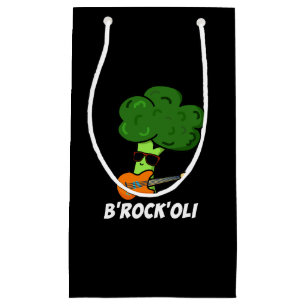 Petit Sac Cadeau B-Rock-Oli Funny Rocker Broccoli Pun Dark BG