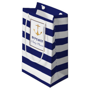 Petit Sac Cadeau Baby shower Ancre nautique