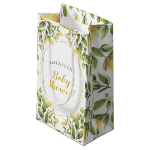 Petit Sac Cadeau Baby shower de verdure de citrons
