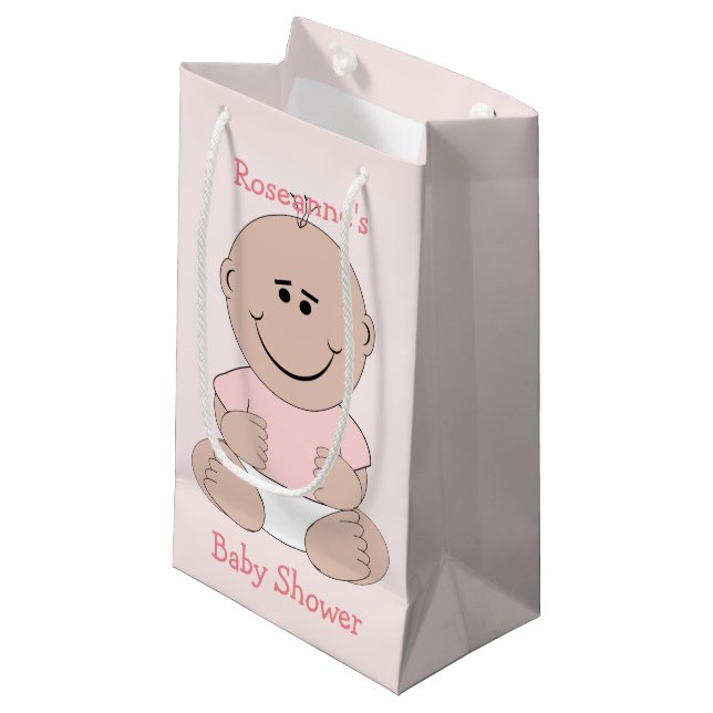 Petit Sac Cadeau Baby shower fille (Devant Angle)
