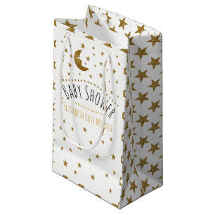 Petit Sac Cadeau Baby shower Gold Moon et Stars