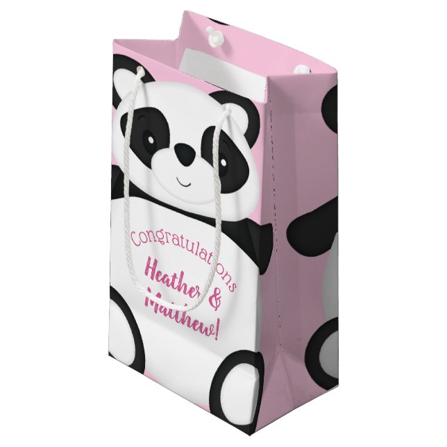 Petit Sac Cadeau Baby shower Panda Bear (Devant Angle)