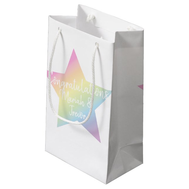 Petit Sac Cadeau Baby shower Rainbow Star (Dos Angle)