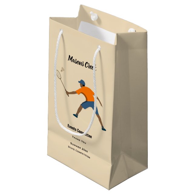 Petit Sac Cadeau Badminton (Devant Angle)