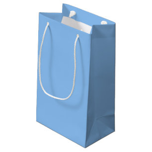Petit Sac Cadeau Bain de bébé garçon classique bleu pastel uni