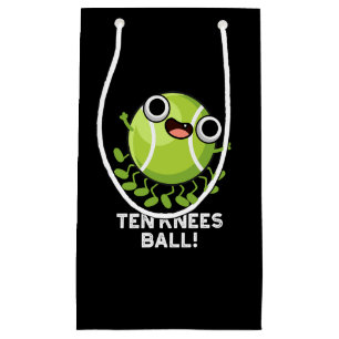 Petit Sac Cadeau Bal à dix genoux amusant Tennis Pun Dark BG