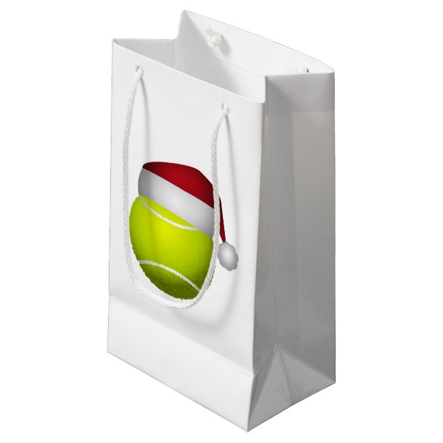 Petit Sac Cadeau Bal de tennis de Noël (Devant Angle)