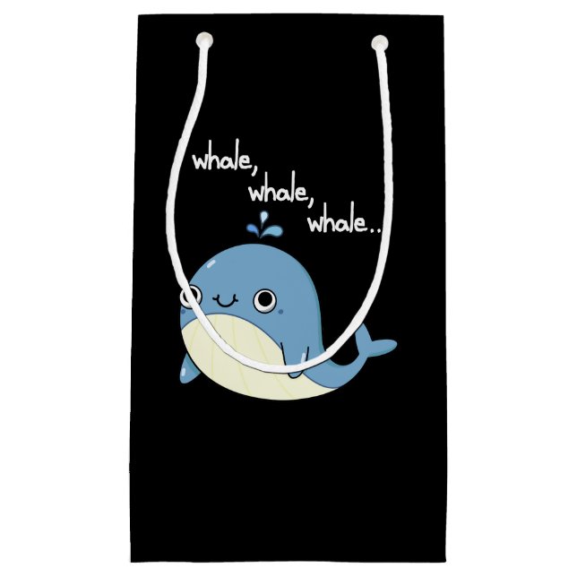 Petit Sac Cadeau Baleines, baleines, baleines Cute Sea Animal Pun D (Devant)