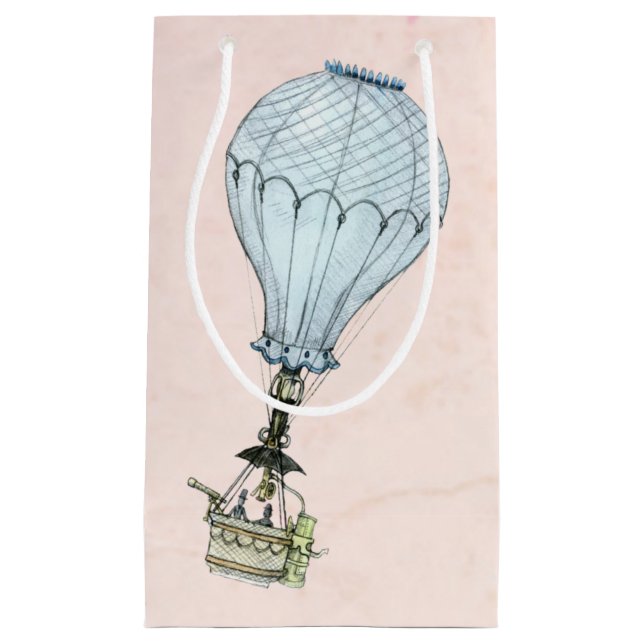 Petit Sac Cadeau Ballon vintage à air chaud (Devant)
