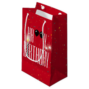 Petit Sac Cadeau Ballons d'anniversaire noirs et parklers