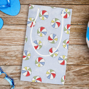 Petit Sac Cadeau Ballons de plage d'aquarelle d'été
