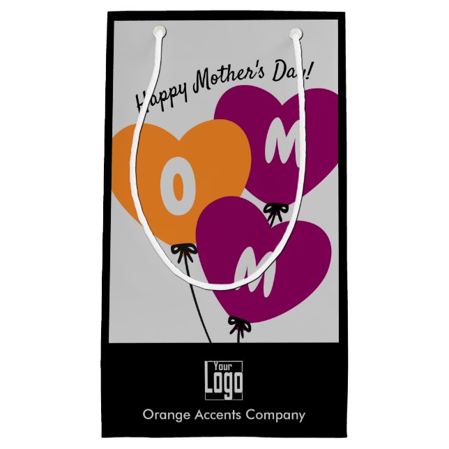 Petit Sac Cadeau Ballons promotionnels pour maman Joyeuse fête des  (Devant)