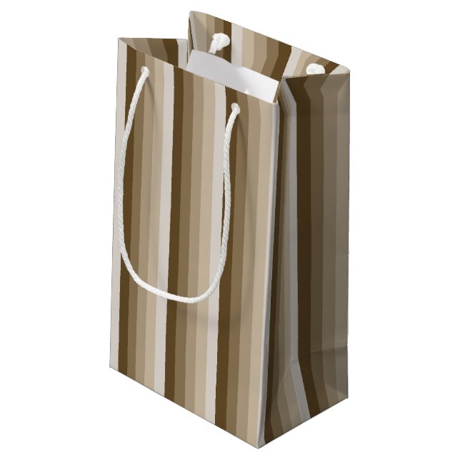 Petit Sac Cadeau Bandes d'ombre Brown (Dos Angle)