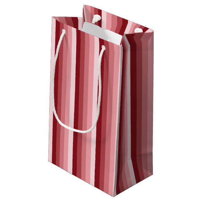 Petit Sac Cadeau Bandes d'ombre rouges (Dos Angle)