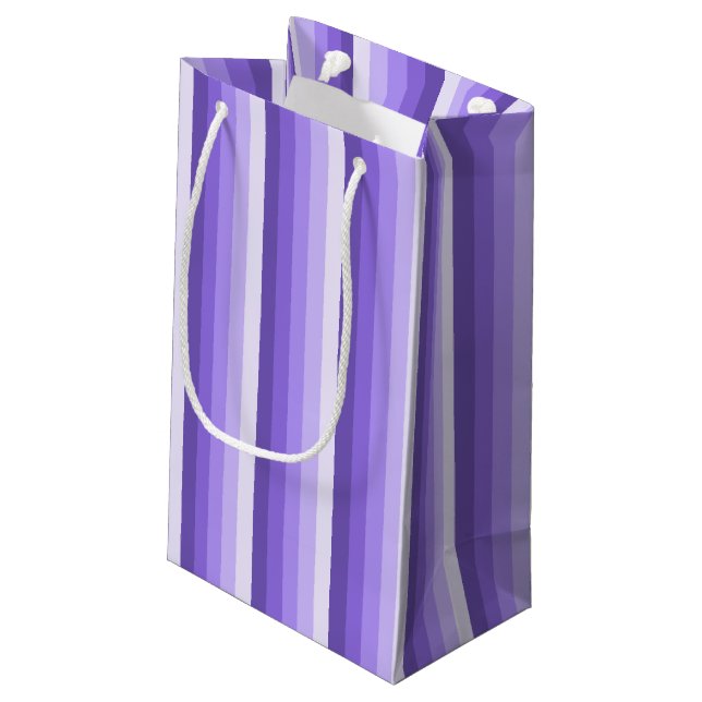 Petit Sac Cadeau Bandes d'ombre violette (Dos Angle)