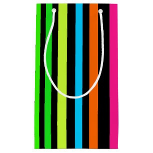 Petit Sac Cadeau Bandes néon