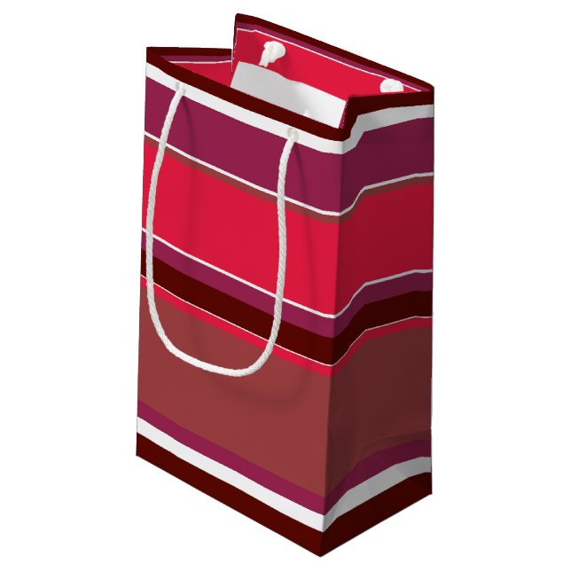 Petit Sac Cadeau Bandes rouges (Dos Angle)