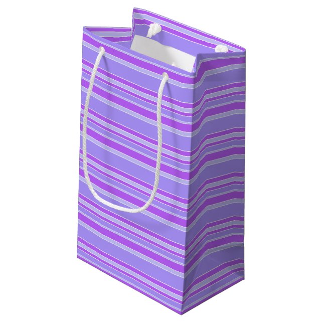 Petit Sac Cadeau Bandes violettes (Dos Angle)