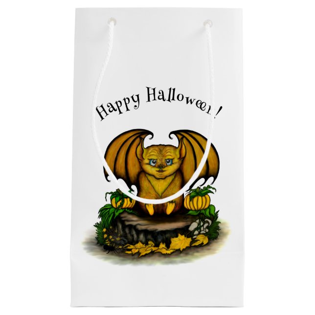 Petit Sac Cadeau Bat d'Halloween mignonne (Devant)
