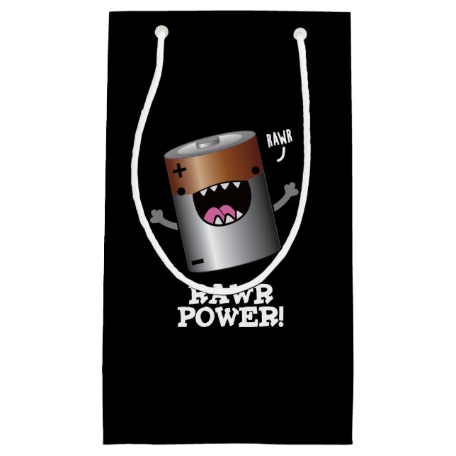 Petit Sac Cadeau Batterie Rawy Power Funny Pun Dark BG (Devant)