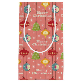 Petit Sac Cadeau Baubles de Noël modernes du milieu du siècle