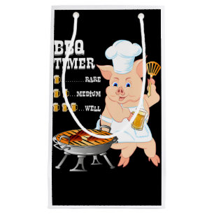 Petit Sac Cadeau BBQ   BBQ Timer Pig Grill Barbecue Beer Lover Men