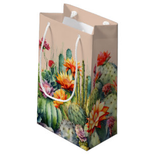 Petit Sac Cadeau Beau Cactus Flower