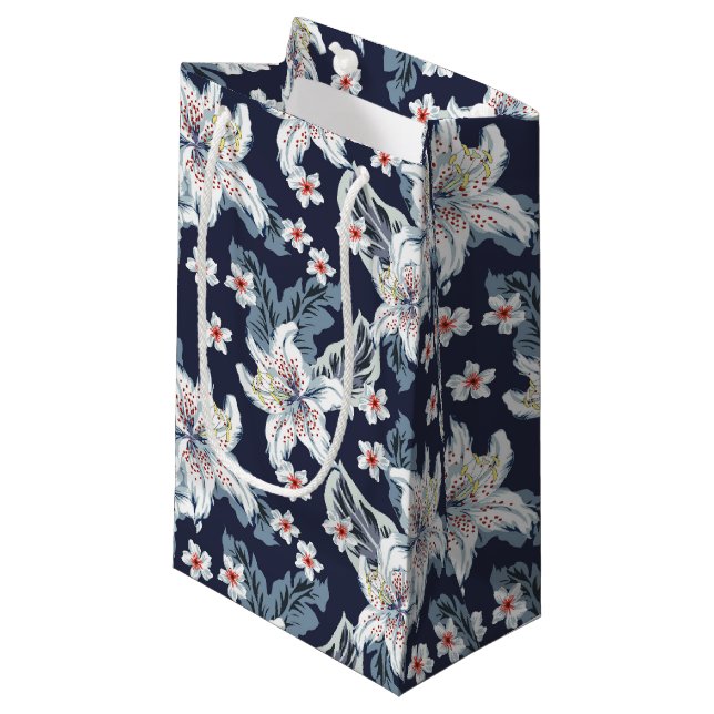 Petit Sac Cadeau Beau motif à fleurs élégant (Devant Angle)