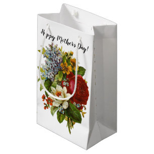 Petit Sac Cadeau Beautiful Romantic Summer Bouquet with Red Rose