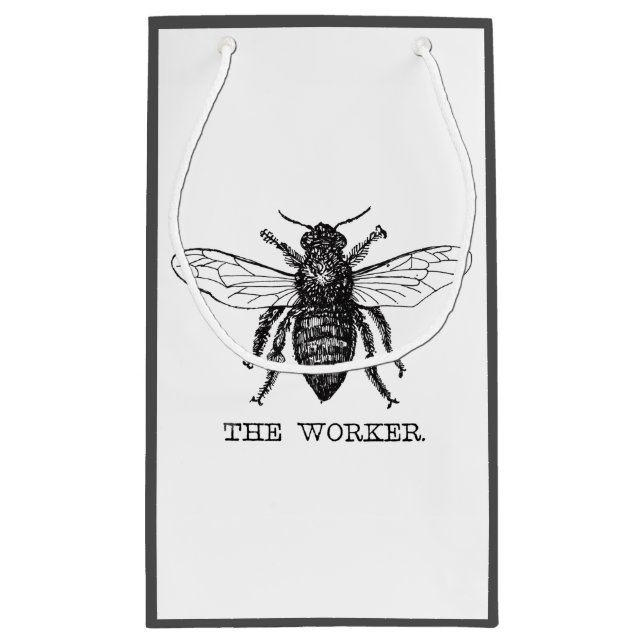 Petit Sac Cadeau Bee Worker Honey Black Bumblebee (Dos)