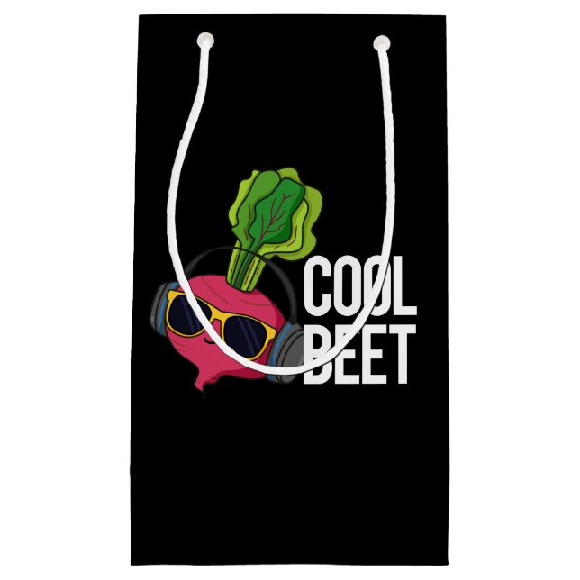 Petit Sac Cadeau Beet cool Funny Veggie Pun Dark BG (Devant)