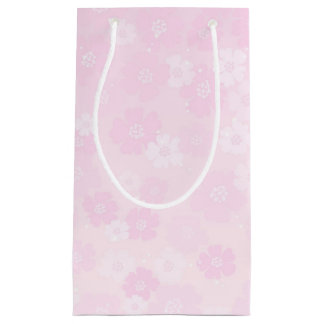 Petit Sac Cadeau Belle fleur rose romantique