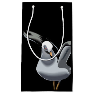 Petit Sac Cadeau Belle Mouette sur Black Beach