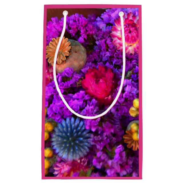 Petit Sac Cadeau Bijou floral (Devant)