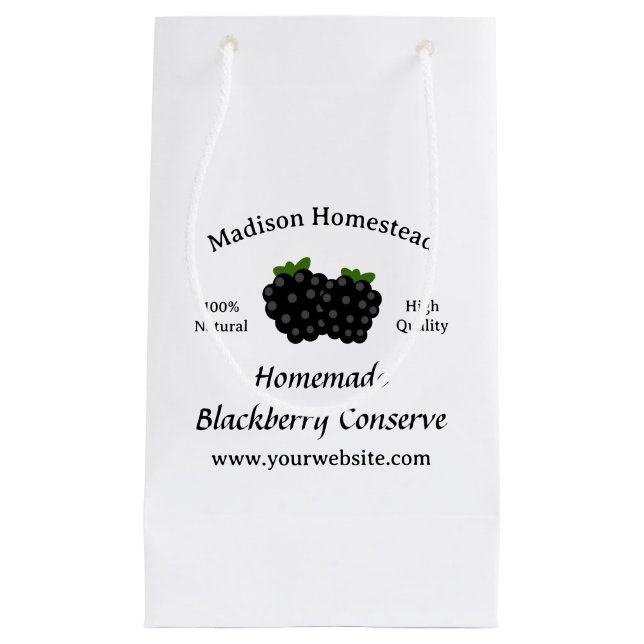 Petit Sac Cadeau Blackberry Jelly Conserve Homestead modèle (Devant)