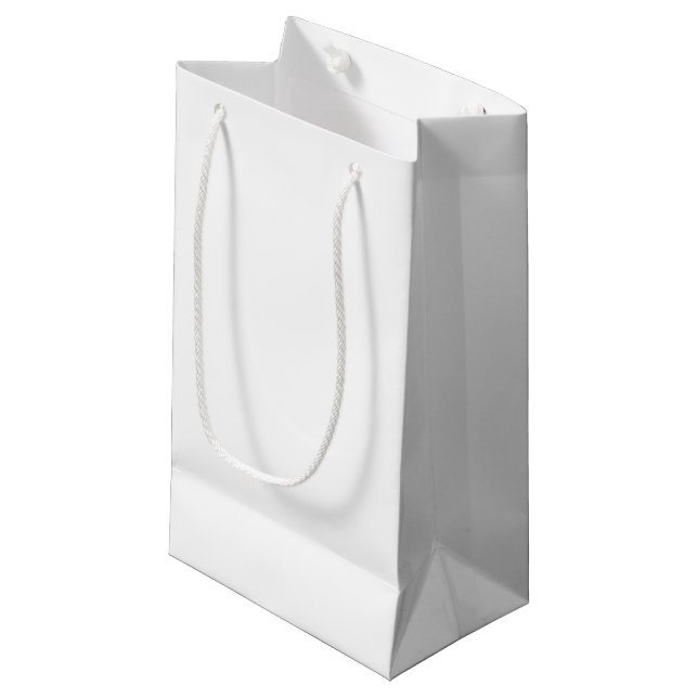 Petit Sac Cadeau Blanc (Devant Angle)