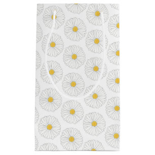 Petit Sac Cadeau Blanc Jaune Fleur Fleur Fleur Jardin Printemps