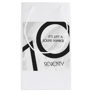 Petit Sac Cadeau Blancs 70 Anniversaire de la Décennie