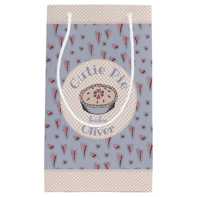 Petit Sac Cadeau Bleu clair Cutie Pie Baby Boy (Devant)