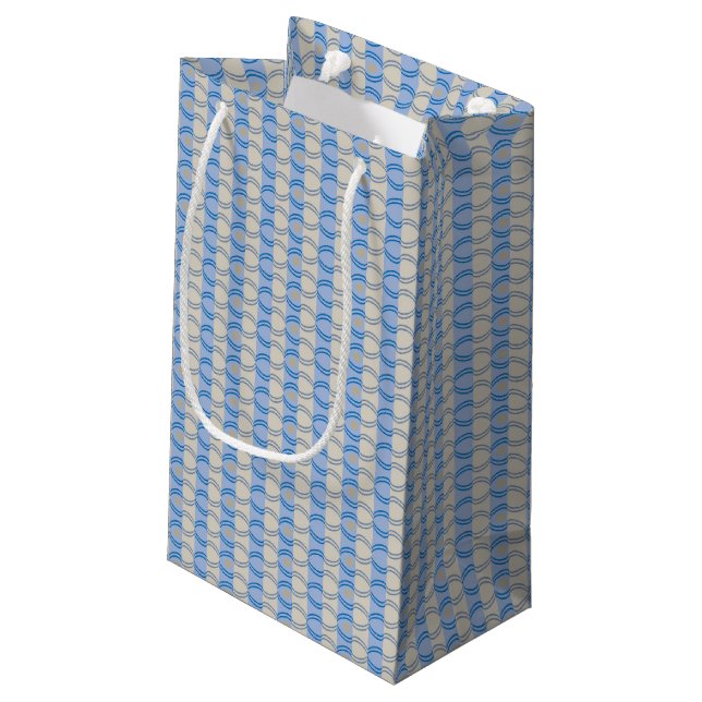 Petit Sac Cadeau Bleu courant Tan de Candystripe (Dos Angle)