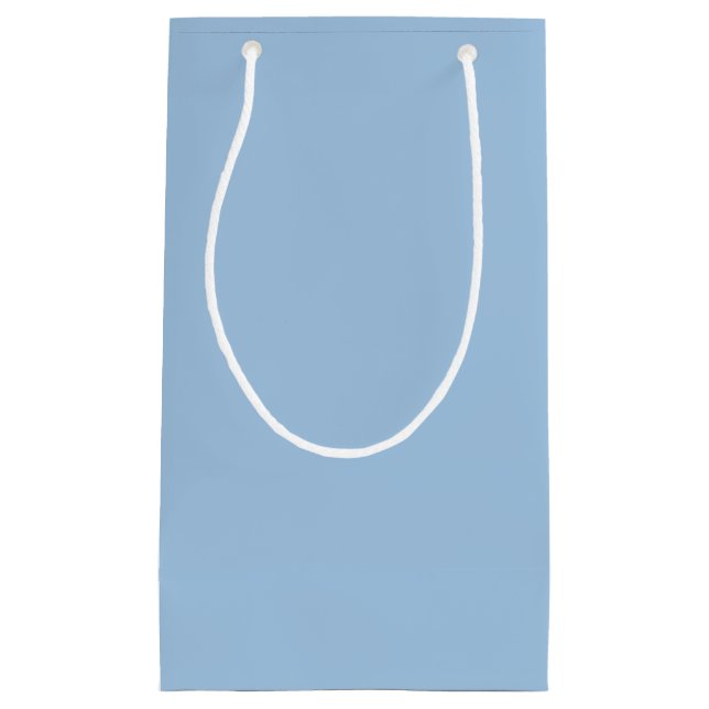 Petit Sac Cadeau Bleu doux d'hiver (Devant)