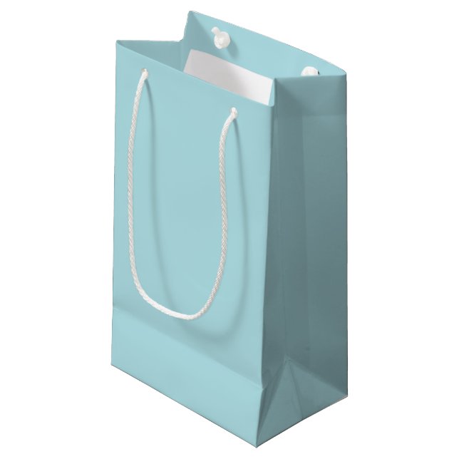 Petit sac cadeau bleu poudre (Devant Angle)