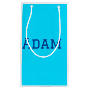 Petit Sac Cadeau Bleu violet ajouter un nom de texte retour au mess