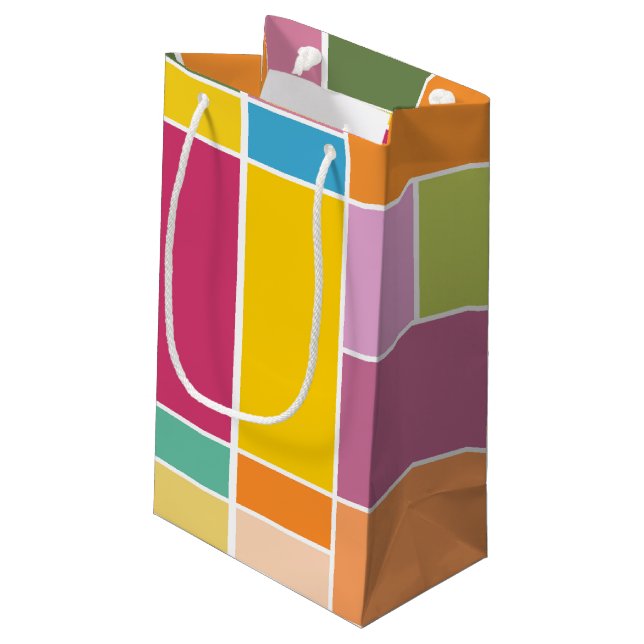 Petit Sac Cadeau Blocs géométriques au printemps (Dos Angle)