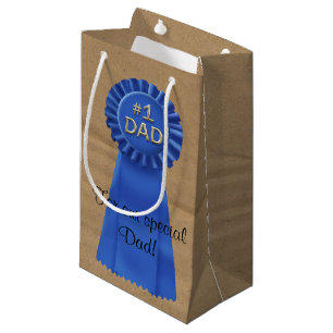 Petit Sac Cadeau Blue Ribbon Award pour papa