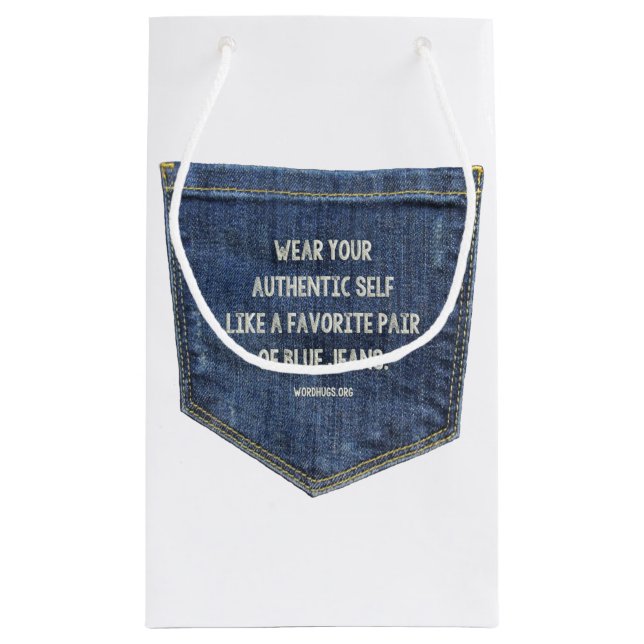 Petit Sac Cadeau Blues-jean (Dos)