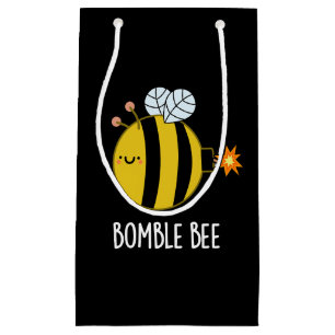 Petit Sac Cadeau Bomble Bee Funny Bumblebee Bomb Pun Dark BG