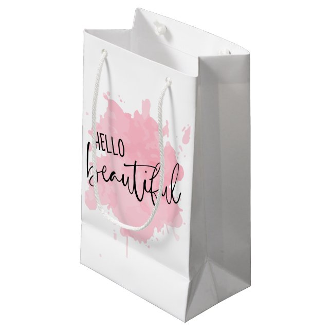 Petit Sac Cadeau Bonjour belle (Devant Angle)