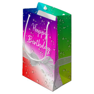 Petit Sac Cadeau Bonne Anniversaire Rainbow Bubbles